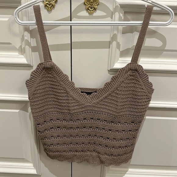 Knit 100% cotton cami size medium taupe colour - Picture 1 of 1